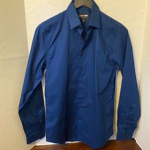 Express Navy Blue dressy long sleeve size Small